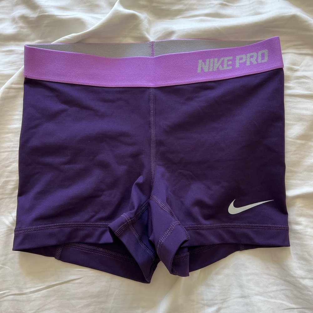 Nike Pro Dri-Fit Spandex Shorts, XS, Purple